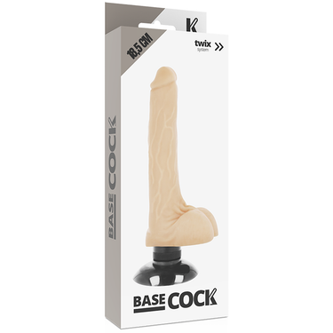 Dildo Vibrante Realistico BASECOCK con Base a Ventosa e Funzioni Regolabili